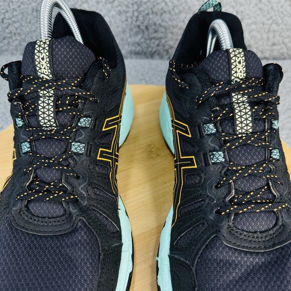 ASICS Gel Womens Trail Running Sneakers Black Blue Yellow Size 11 - Picture 3 of 16